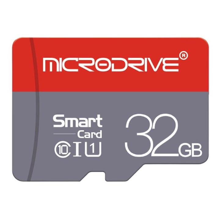 Card de memorie SD cu capacitate de 32G pentru telefoane mobile / camere de monitorizare, design compact viteza mare de transfer, Rosu Gri