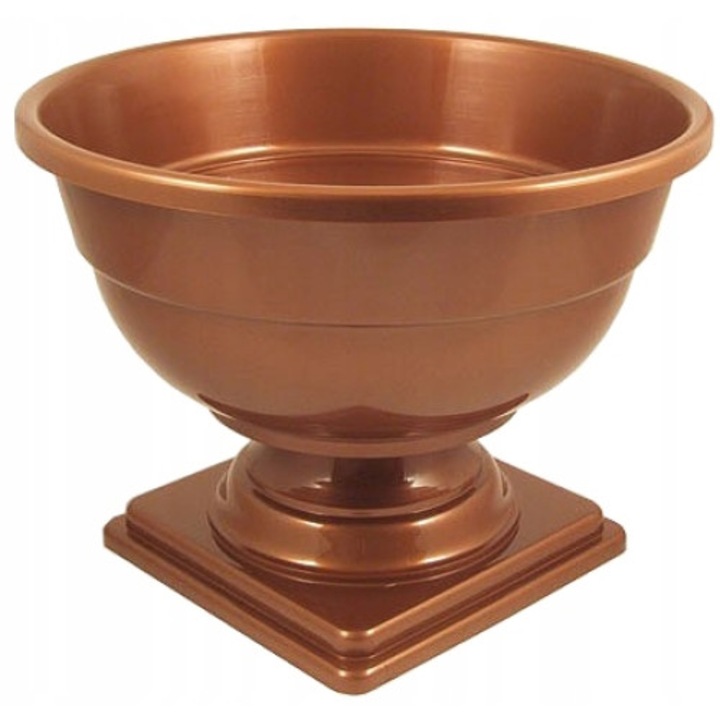 Ghiveci cu picior, Inna, Plastic, 31 x 23 cm, Cupru