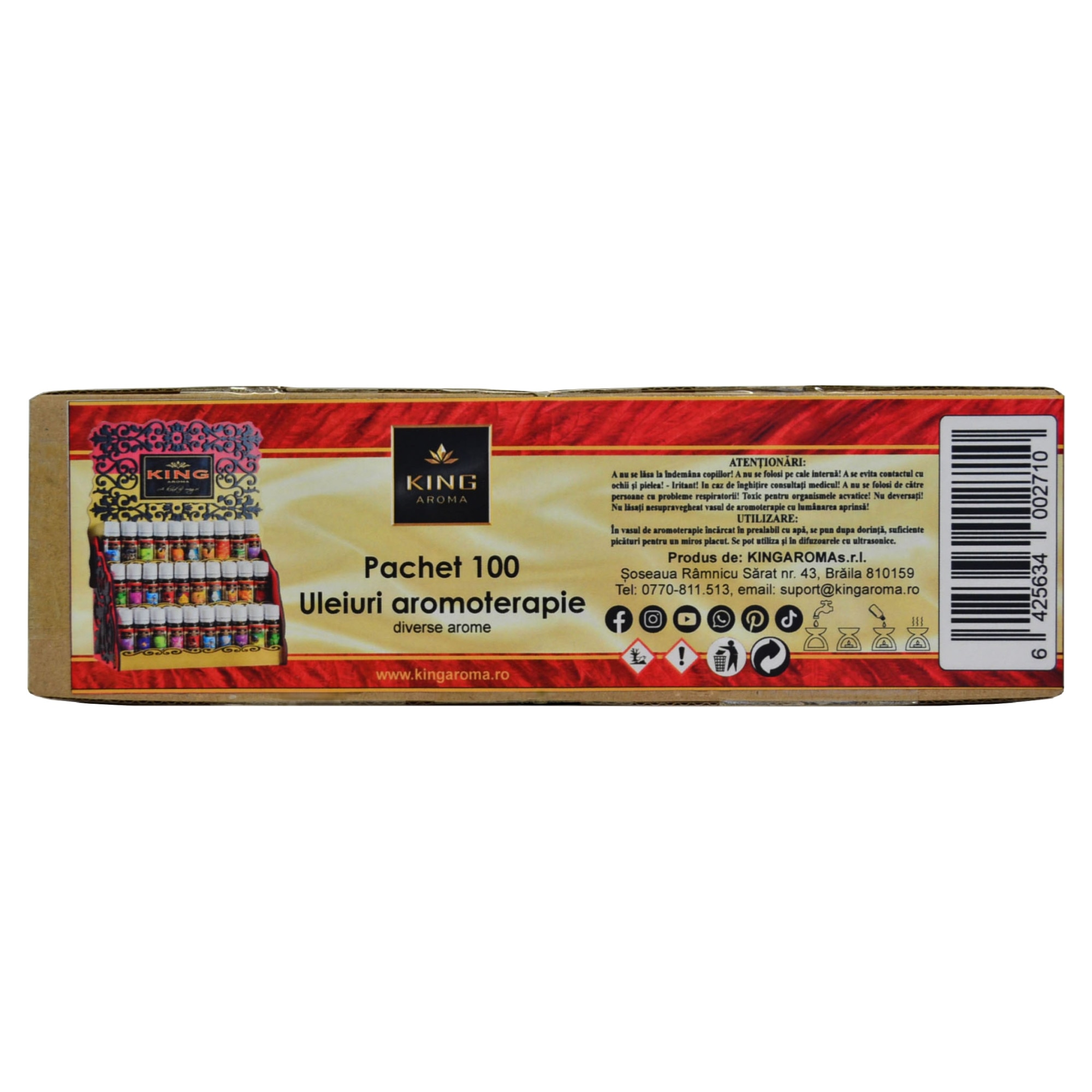 Pachet 100 Uleiuri Parfumate Aromaterapie Diverse Arome Kingaroma 10 Ml Emagro 5308