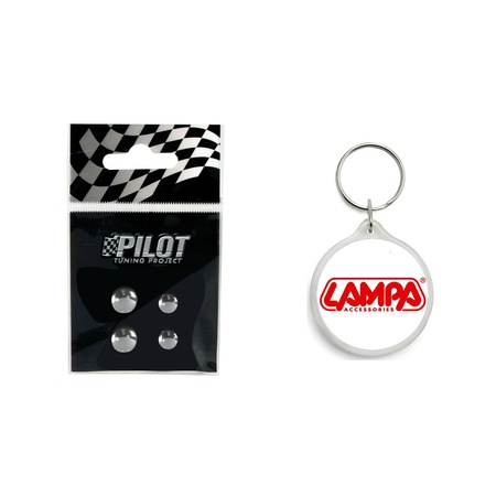 Emblema 3D Cromato Lampa 07317 – Decorazione Auto Elegante, Facile Da Applicare | Accessorio Auto