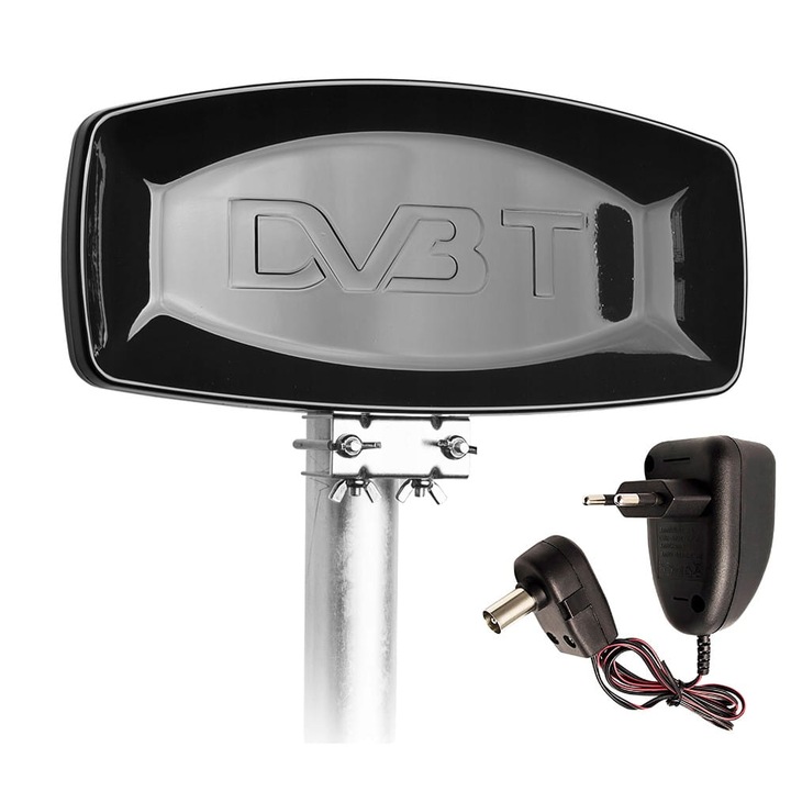 Antena externa pentru receptie TV, Libox, 110 cm, Negru