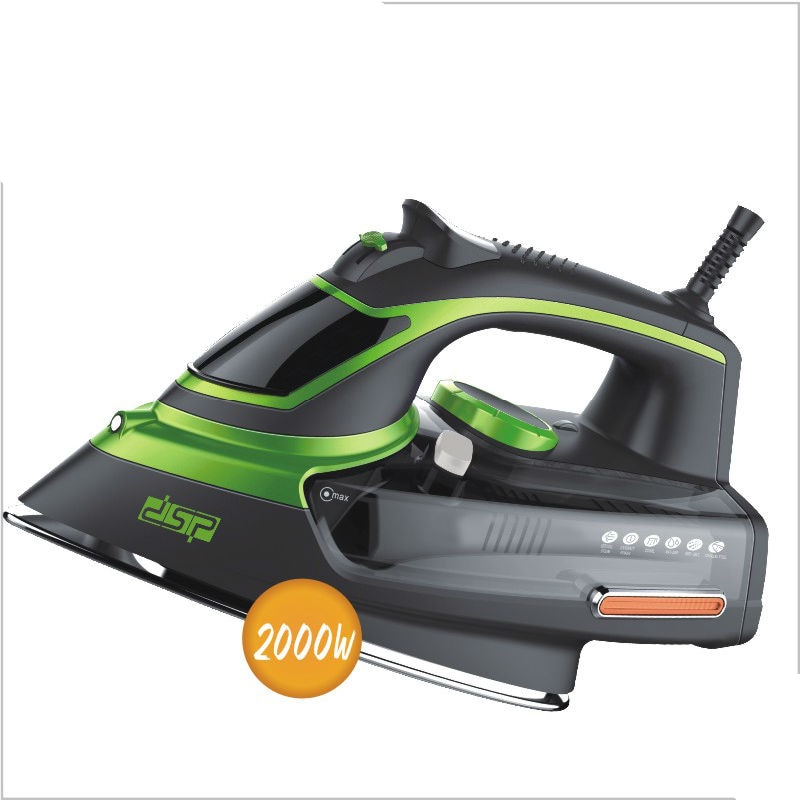 Fier de calcat DSP, 2000 W, talpa ceramica, rezervor 350ml, 50 g/min, jet de abur 80g, verde - KD1004