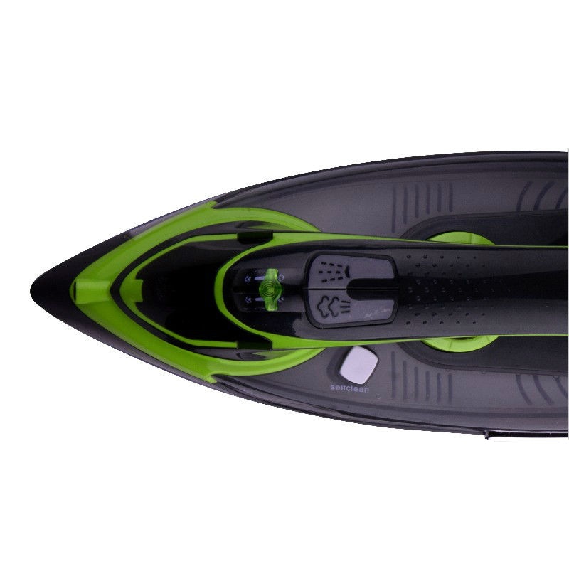Fier de calcat DSP, 2000 W, talpa ceramica, rezervor 350ml, 50 g/min, jet de abur 80g, verde - KD1004