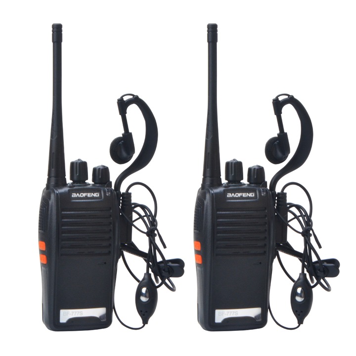 Set 2x Statie Radio Baofeng BF 777S Dual Band Cu Lanterna