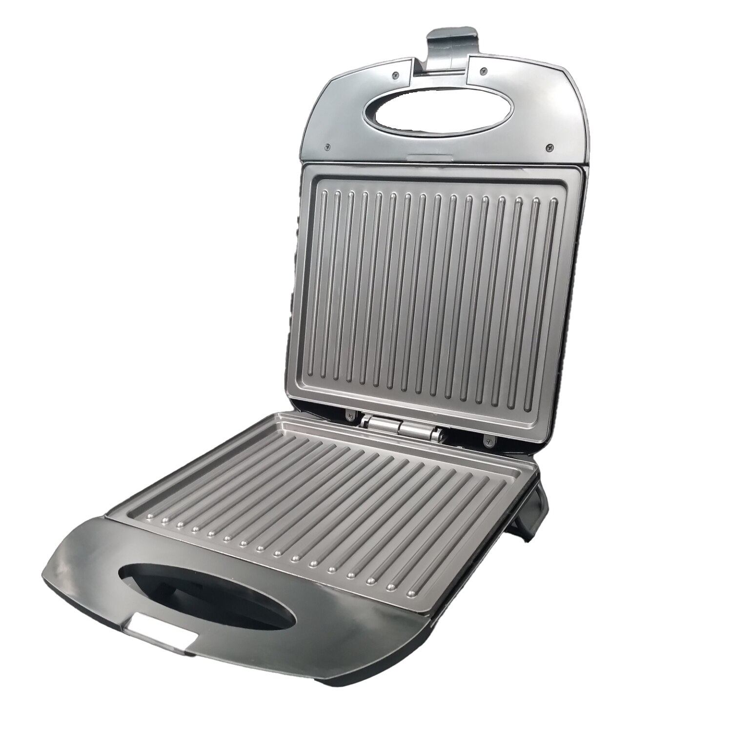 Sandwich-maker Sayona, 1400 W, Inox, 2 sandwich-uri, Negru