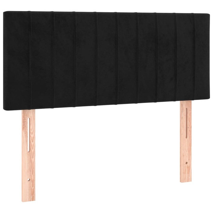 Tablie de pat vidaXL, negru, 100x5x78/88 cm, catifea, 5.55 kg 346238