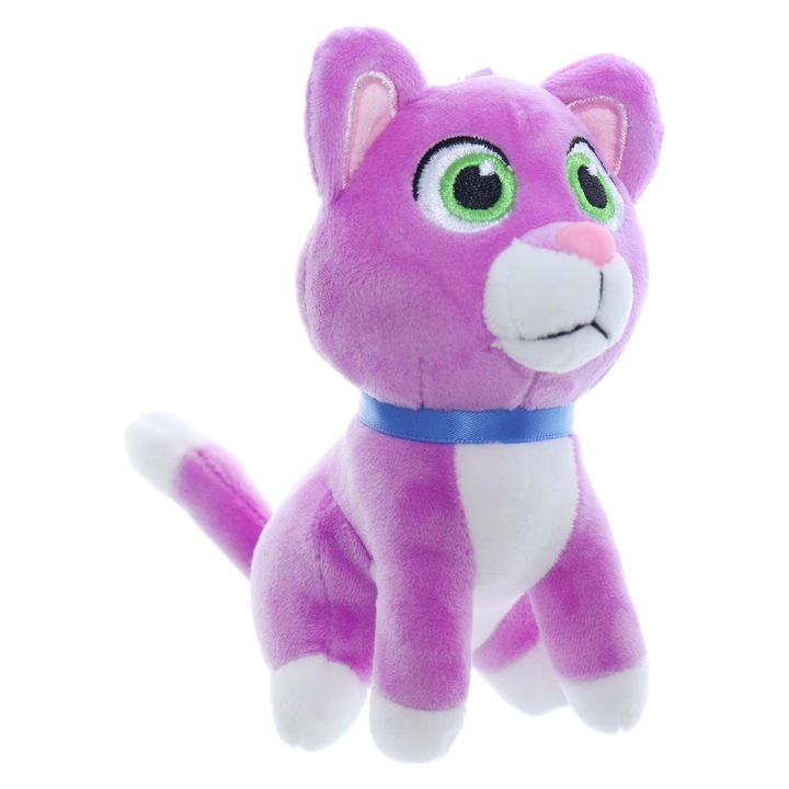 Jucarie de plus tip breloc, Catelus mov, 12 cm, Recostore®, REC2330