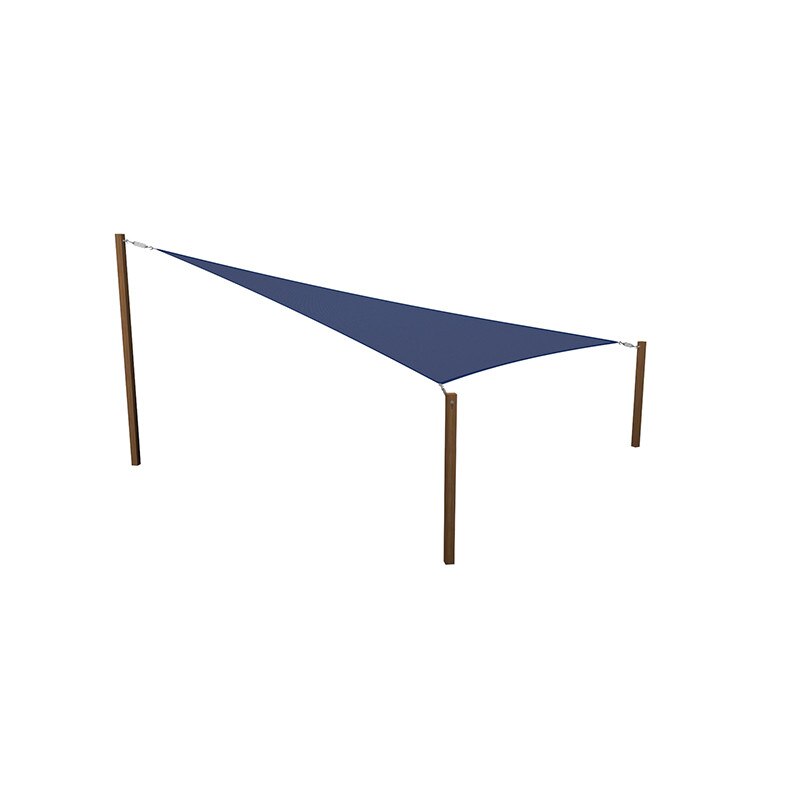 Prelata soare / vela umbrire triunghiulara - 3.6 x 3.6 x 5.09 m, 320gsm, albastru marin