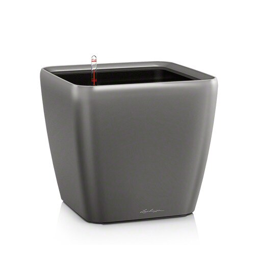 Ghiveci Lechuza Quadro Premium 35/33CM LS - set complet charcoal 16163