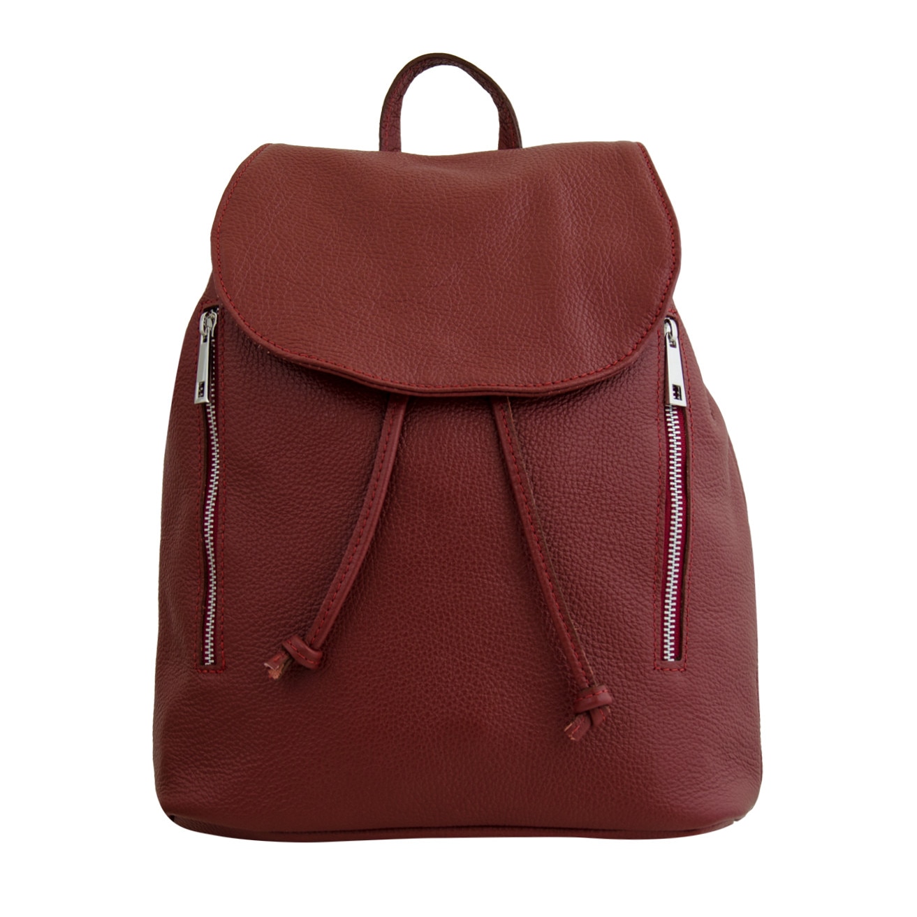 Rucsac de dama din piele naturala Eva Bags, Lena rosu