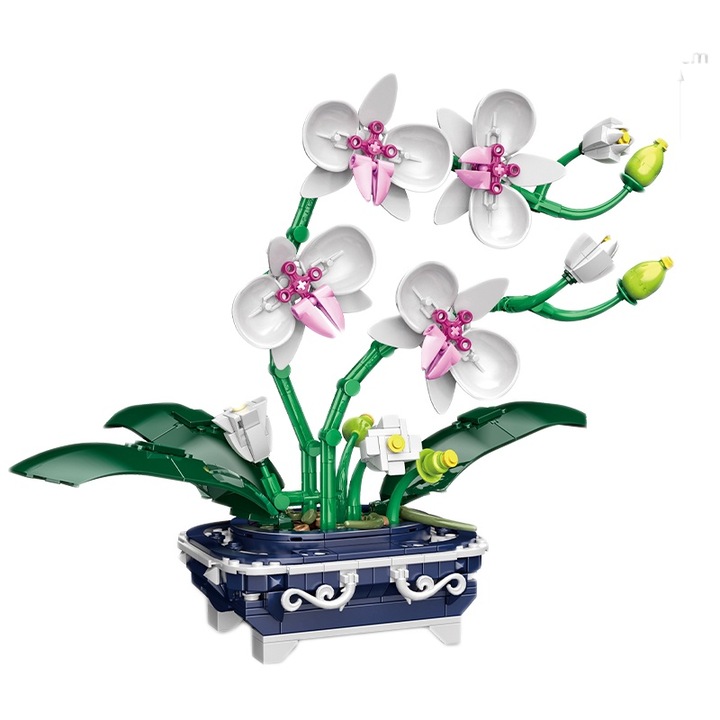 Конструктор за възрастни WALALLA, Цвете, Пластмаса, 574 части, Многоцветен