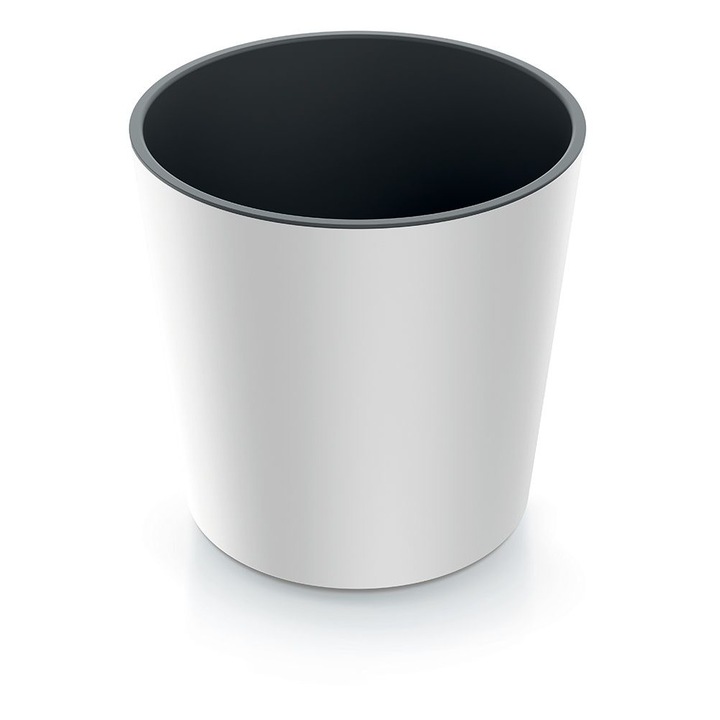 Ghiveci de flori, Prosperplast, Plastic, 25cm, Alb