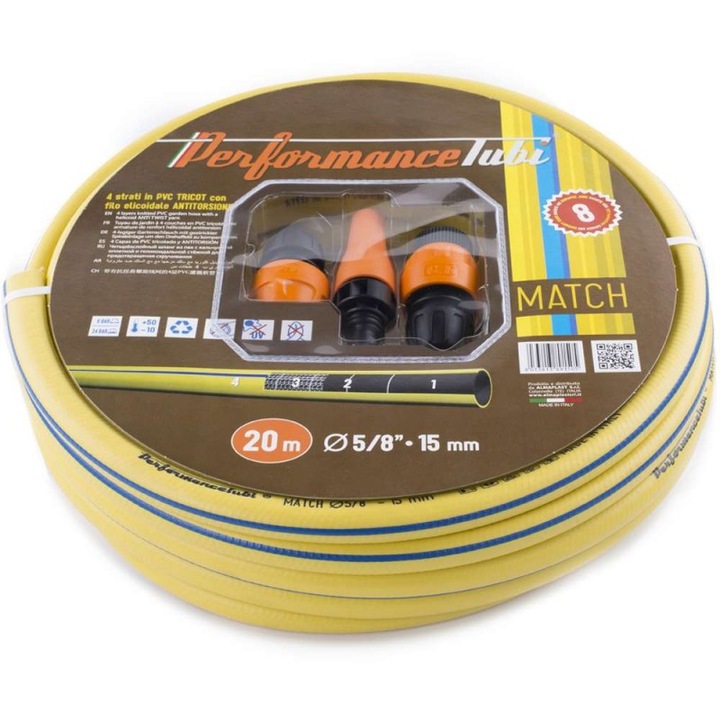 MATCH tömlő 5/8"-15mm és AlmaPlast készlet