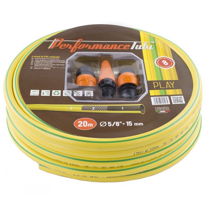 PLAY tömlő 1/2"-12,5 mm MT.15 és AlmaPlast készlet