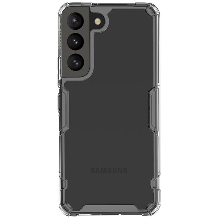 Husa Premium pentru Samsung Galaxy S23, Anti-Shock, Flexible Hard TPU, Top Crystal Clear, Optim Protect Tech, Transparent