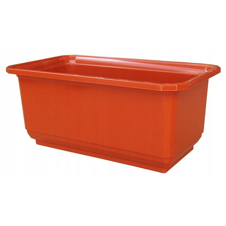 Jardiniera, Inna, Plastic, 17 x 30 x 13 cm, Teracota