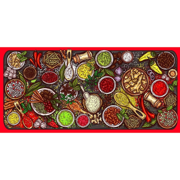 Set de broderie cu diamante 5d, Moments, 185 x 80 cm, Condimentele lumii