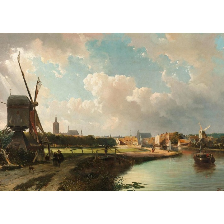Poster perete, Zakito Posters, 29,7x21cm Vedere a orasului Haga de pe Delftse Vaart in secolul al XVII-lea