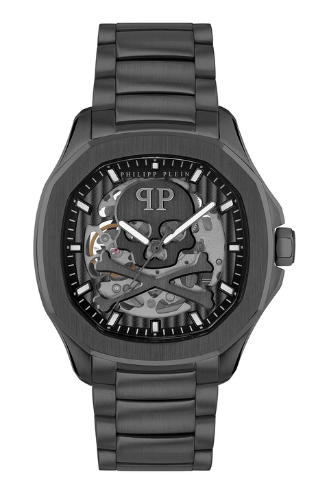 Philipp Plein, Автоматичен часовник с три стрелки, Черен