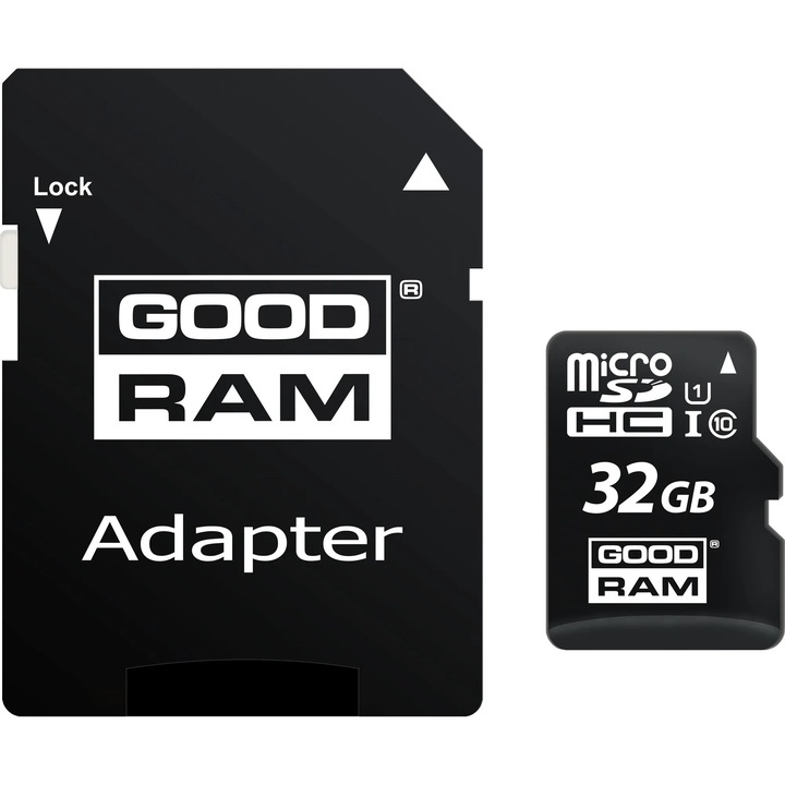 Карта памет Goodram C10, MicroSD, Включен SD адаптер, За мобилни устройства, Premium, 32GB