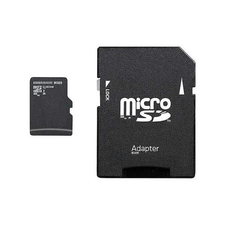 MicroSD карта памет Optim Solution, 128GB, Class 10, UHS-3, 100MB/s, 4K, с адаптер, черен