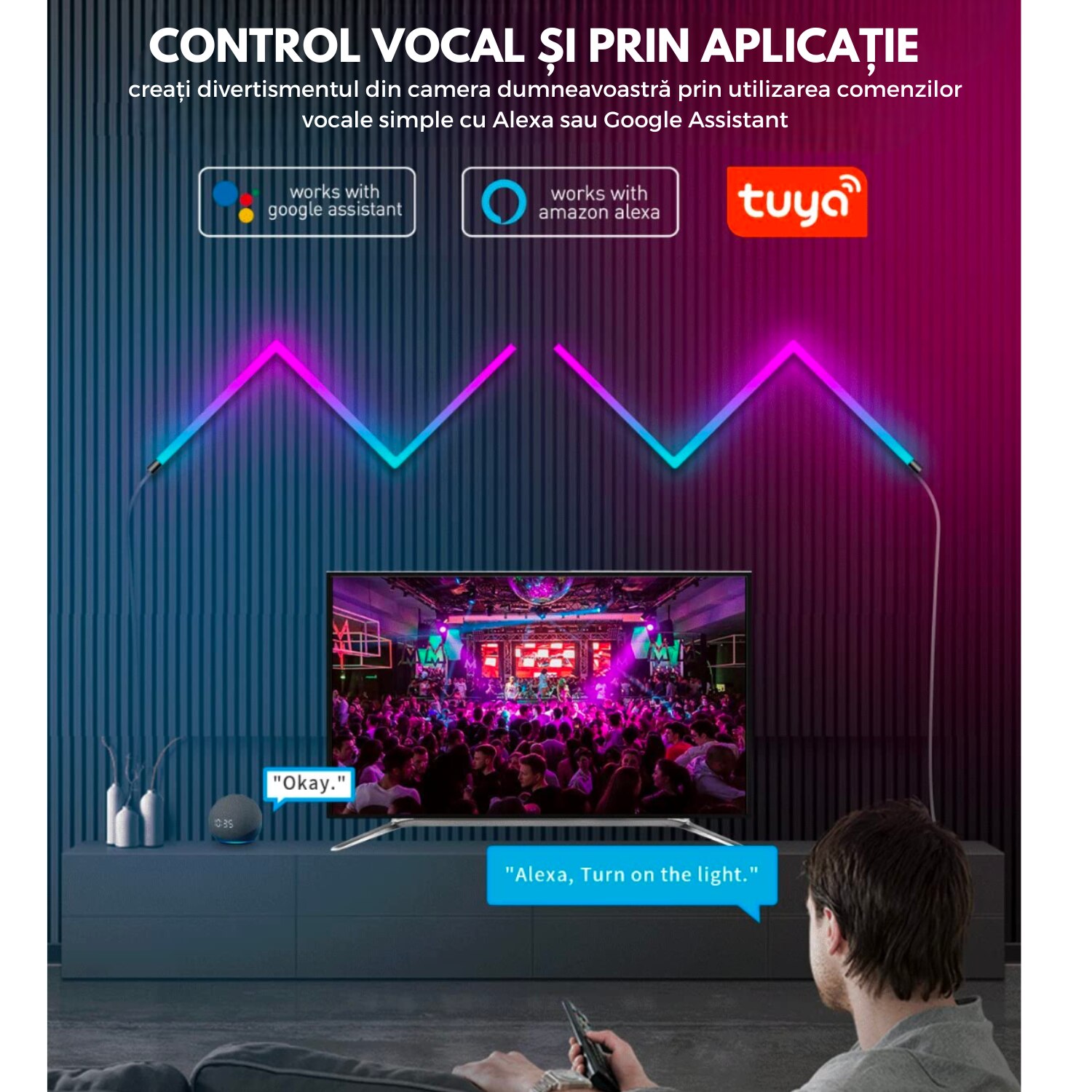 Bot Shop Smart Led 6 db intelligens RGBIC LED bot készlet, Elindor fali lámpa, Wi-fi, zene ...