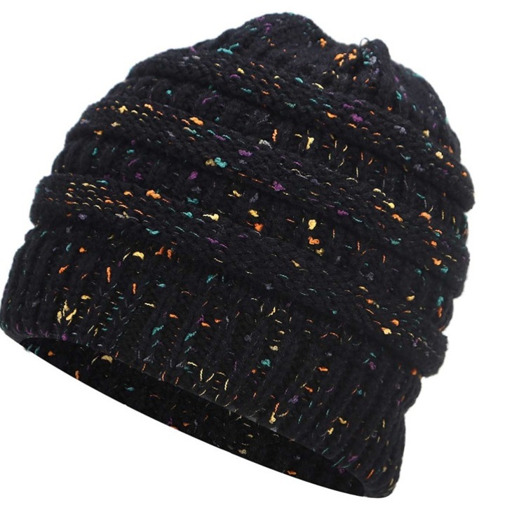 Caciula dama, Izmael, Bumbac/acril, Negru