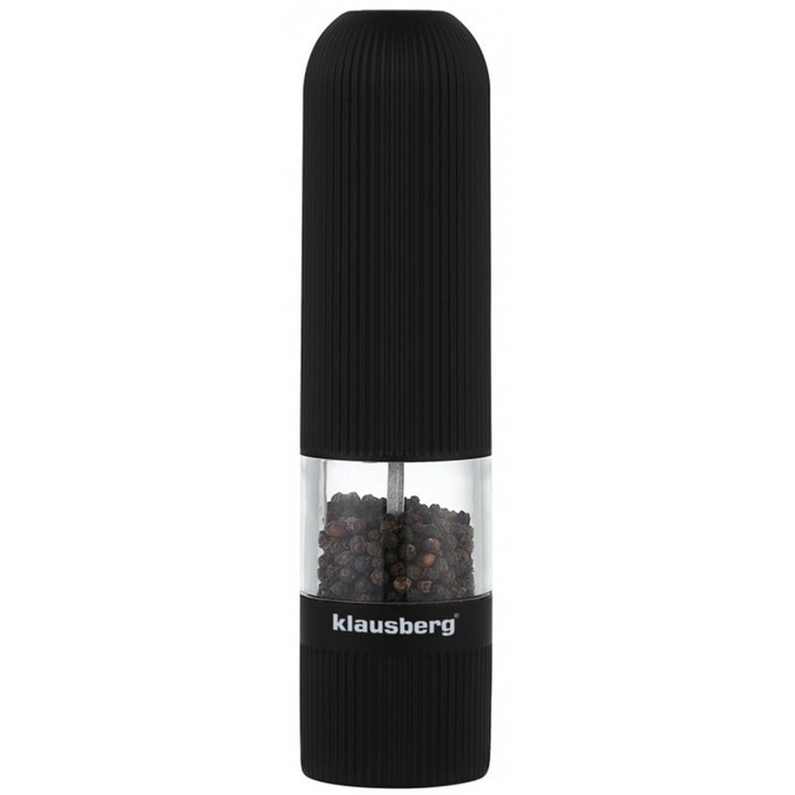 Fűszerdaráló, Klausberg, 6 elem, 60 ml, Elektromos, Fekete