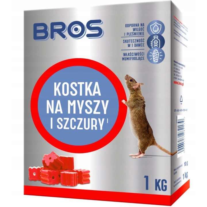 Momeala otravitoare pentru rozatoare, Bros, 1kg