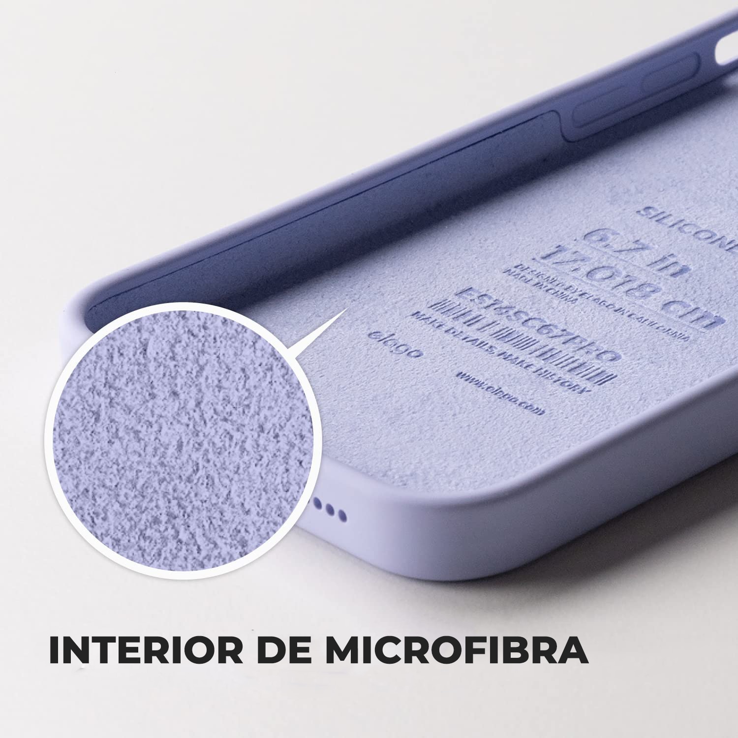 Husa Daden® Soft Silicone compatibila cu iPhone 14 Pro, Interior din Microfibra, Protectie sporita, Mov