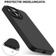 Калъф Premium Soft Silicone, съвместим с iPhone 15 Pro, вътрешност от микрофибър, защита на камерата, подобрена защита, черен