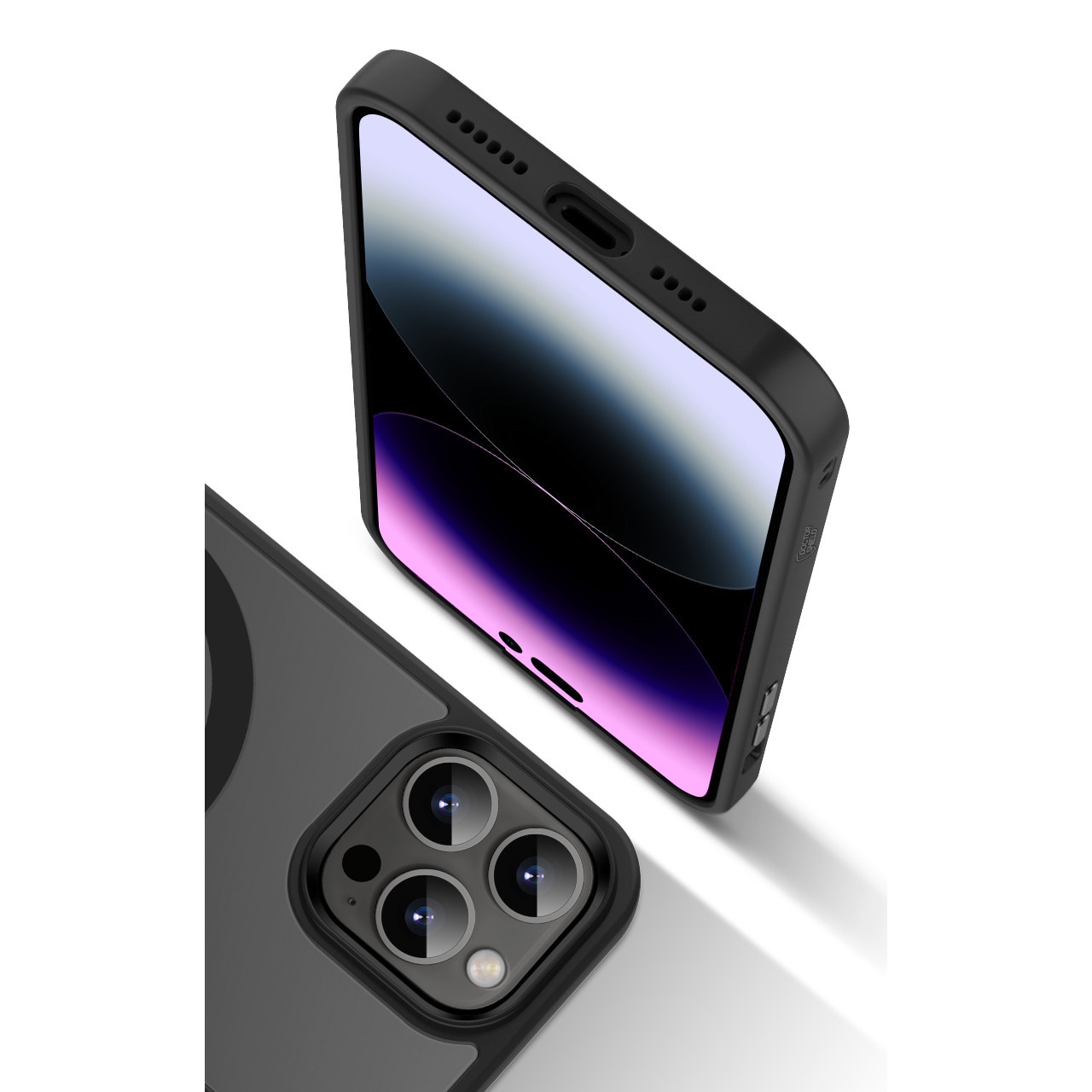 Husa de Protectie, Compatibila Apple iPhone 14 Pro Max, Doctor Shield Fantom, MagSafe - Negru