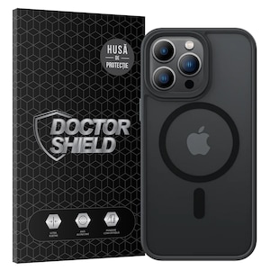 Husa de Protectie, Compatibila Apple iPhone 13 Pro Max, Doctor Shield Fantom, MagSafe - Negru