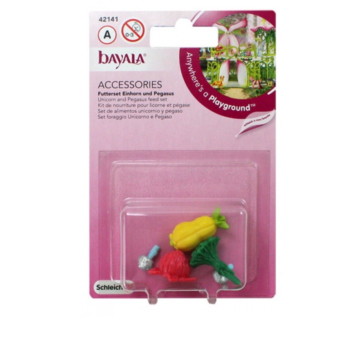 Set de hranire pentru unicorn, Schleich, 9x14x3.4 cm, Multicolor