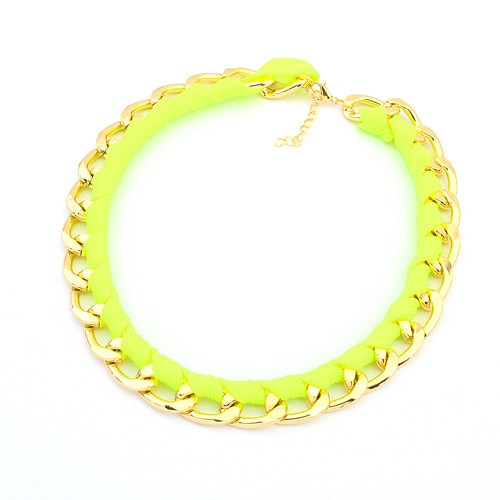 Colier Statement Babe Galben-Verzui