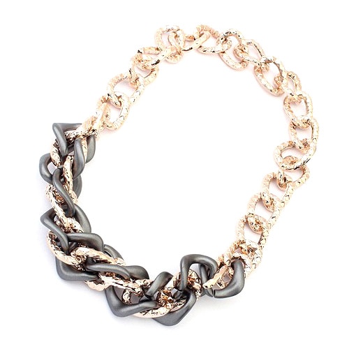 Colier Statement Gold Grey Angie