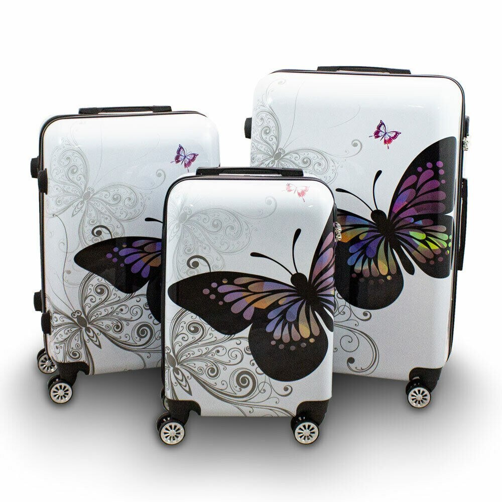 Set Valize Set valize de voiaj M/L/XL, BITUXX, Policarbonat, 115/80/47 l ...