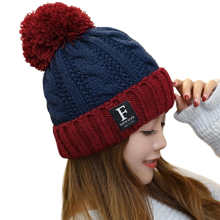 Caciula Isabel dama, IZMAEL, Acril, Rosu/Albastru