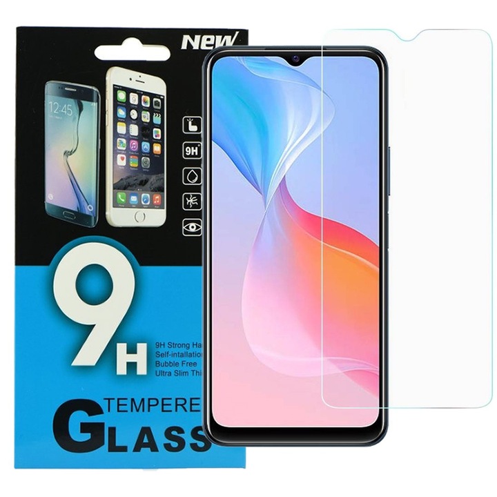 Vivo Y21 / Y21s / Y22 / Y22s / Y33 / Y33s / Y35 kompatibilis üvegfólia, előlapi, edzett
