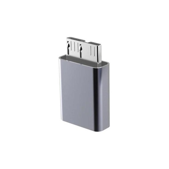 Adaptor USB-C - micro-B USB 3.0 pentru HDD extern, metalic