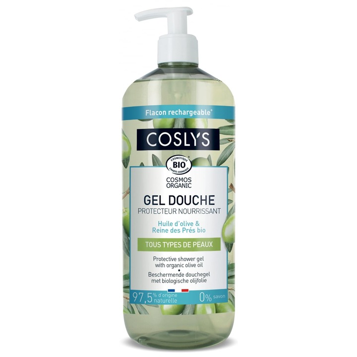 Gel de dus BIO protector, ph neutru, cu ulei de masline Coslys, 1000 ml