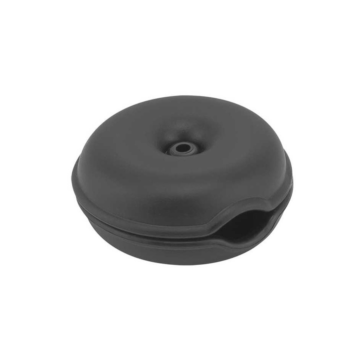 Organizator din cauciuc pentru cabluri, diametru 7 cm, Negru