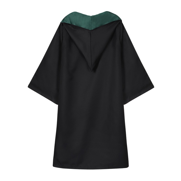 Costum carnaval Harry Potter Slytherin, cu cravata, Negru/verde, Party Chili®, M