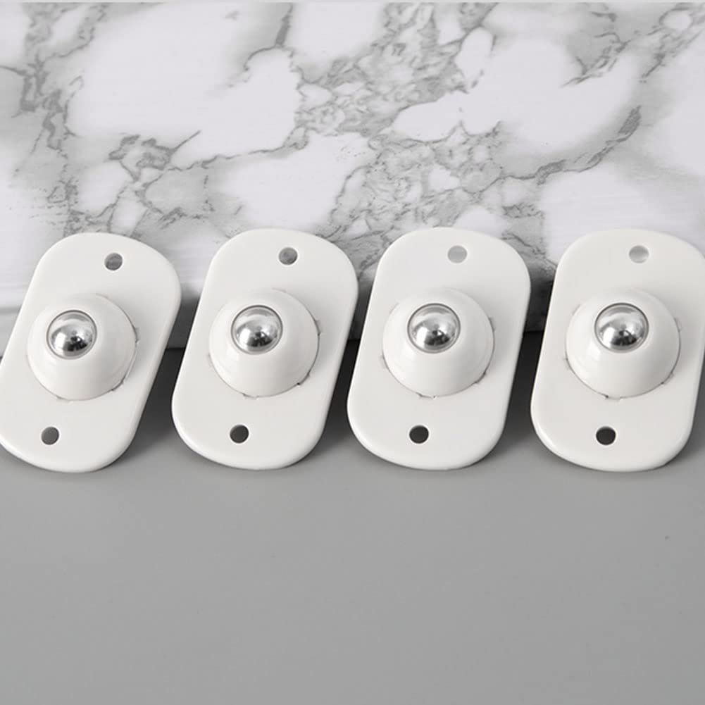 Set 4 roti adezive cu bile metalice rotative 360°, pentru mutat piese ...