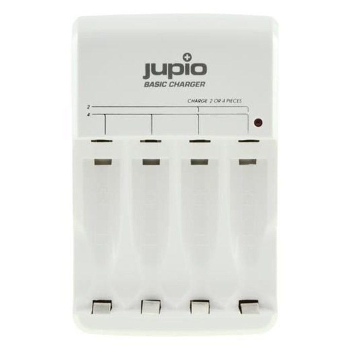 Akkumulátortöltő, Jupio, Ni-MH/Ni-Cd, AA/AAA, Fehér