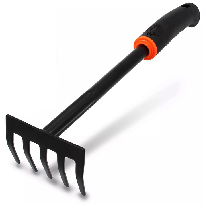 Grebla de gradina, Bradas, Plastic/Otel, Negru