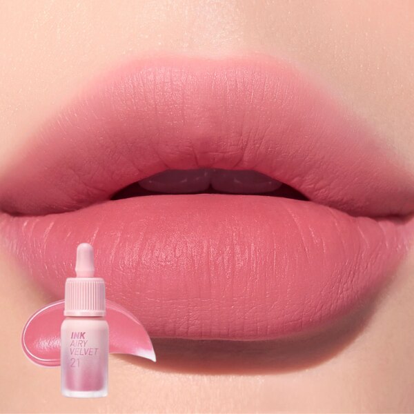 Ruj lichid, mat, Ink Airy Velvet Peripera, nuanta 21 Fluffy Peach, 4g ...