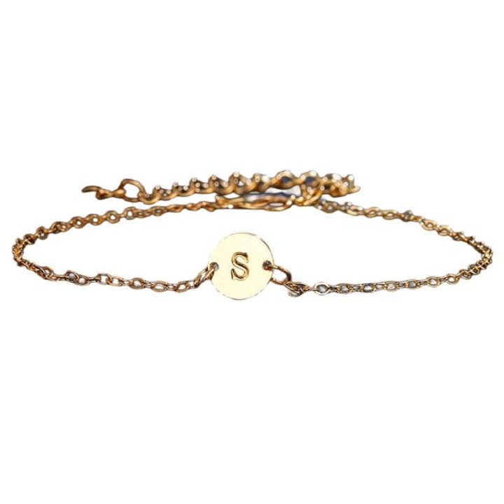 Гривна, Izmael, Буква S, Метал/цинкова сплав, Злато
