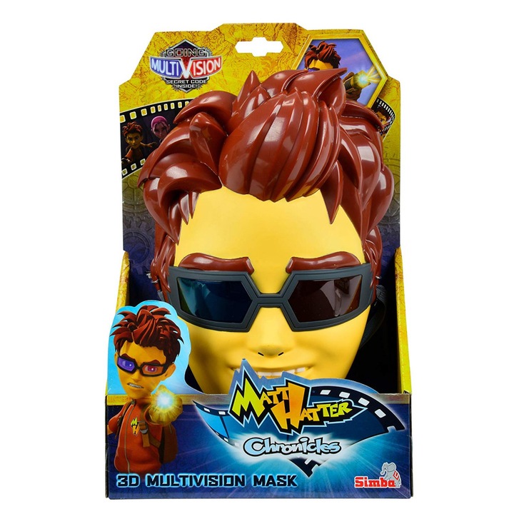 Matt Hatter Chronicles 3D maszk, Simba, 26x18,5x7,5 cm, sárga
