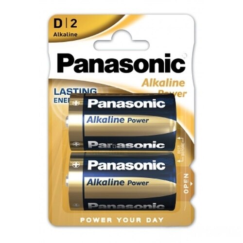 Baterii Panasonic Alkaline Power, D, 2 buc